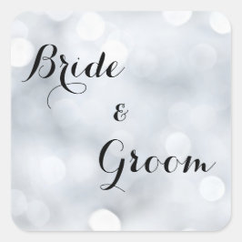 Lichten Sneeuw Glitter Glans Zilver Sticker
