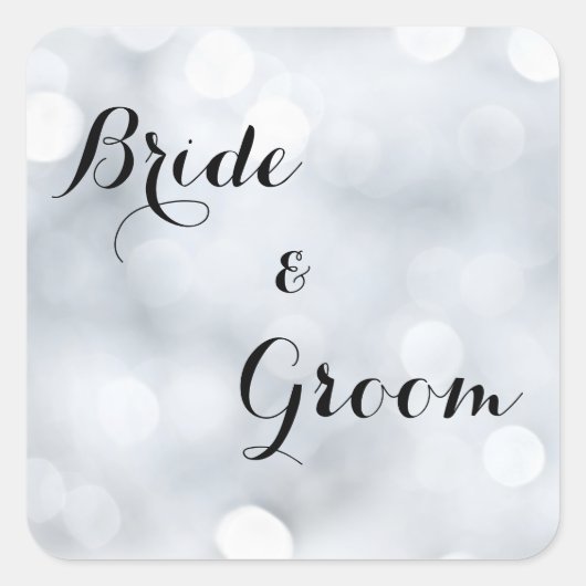 Lichten Sneeuw Glitter Glans Zilver Sticker (Voorkant)