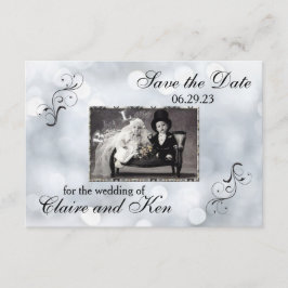 Lichten Sneeuw Glitter Sparkles - 3x5 Save the Dat Date