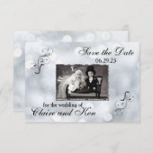 Lichten Sneeuw Glitter Sparkles - 3x5 Save the Dat Save The Date (Voorkant / Achterkant)