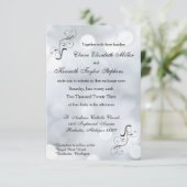 Lichten Sneeuw Glitter Sparkles-3x5bruiloft uitnod Kaart (Staand voorkant)