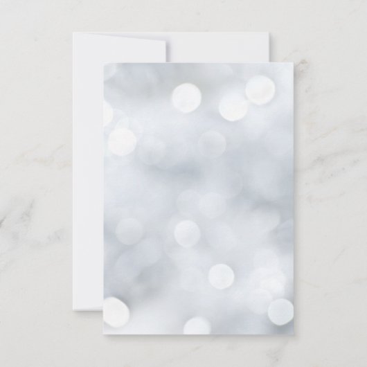 Lichten Sneeuw Glitter Sparkles-3x5bruiloft uitnod Kaart (Achterkant)