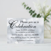 Lichten Sneeuw Glitter Vonken Ontvangst Uitnodigin Kaart (Staand voorkant)