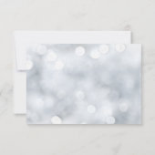 Lichten Sneeuw Glitter Vonken Ontvangst Uitnodigin Kaart (Achterkant)