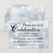 Lichten Sneeuw Glitter Vonken Ontvangst Uitnodigin Kaart (Voorkant / Achterkant)