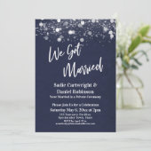 Lichten Textuur We Zijn Getrouwd Marine Ontvangst- Kaart (Staand voorkant)