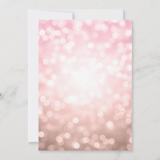 Lichten van 16 partijen met Blush Pink Glitter Save The Date (Achterkant)
