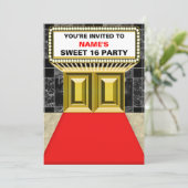 Lichten van Broadway Marquee Sweet 16 -  Kaart (Staand voorkant)