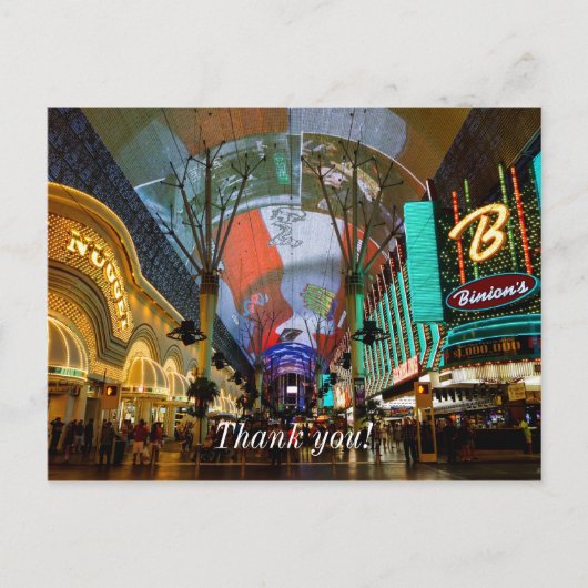Lichten van Fremont Street Briefkaart (Voorkant)