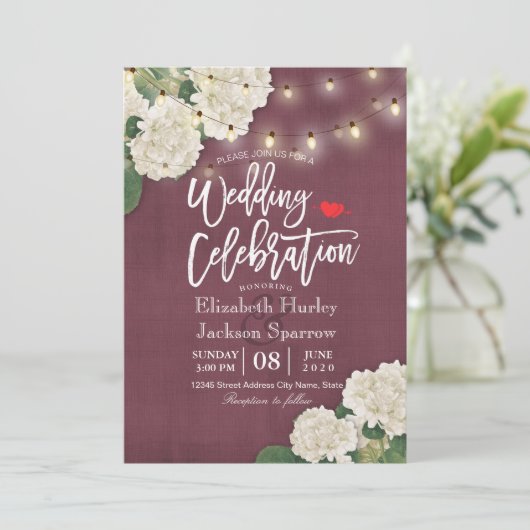 lichten van het Koord van de Hydrangea hortensia's Kaart (Staand voorkant)