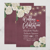 lichten van het Koord van de Hydrangea hortensia's Kaart (Voorkant / Achterkant)