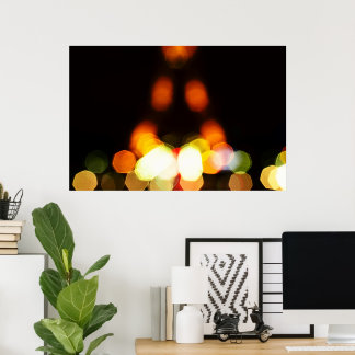 Lichten van Parijs, Eiffeltoren Kunstposter Poster