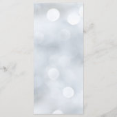 Lichten Wit Zilver Sparkle Glitter Receptie Menu (Achterkant)