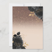 Lichten,Zwarte Rozen Glitter Vlinders Kaart (Achterkant)