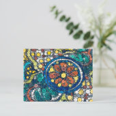 lichtend artistiek zuidwestelijk aardeblauw briefk briefkaart (Staand voorkant)