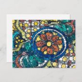 lichtend artistiek zuidwestelijk aardeblauw briefk briefkaart (Voorkant / Achterkant)