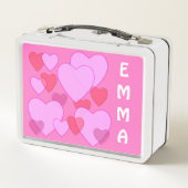 Lichtend hart Valentijn roze gepersonaliseerd (Achterkant)
