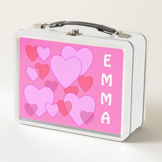 Lichtend hart Valentijn roze gepersonaliseerd (Voorkant)