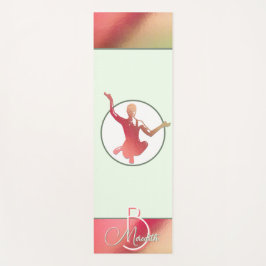 Lichtend helder roze yogi silhouet yogamat