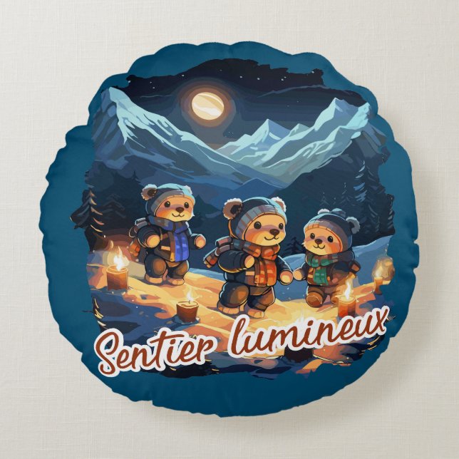 Lichtend Pad Rond Kussen (Voorkant)