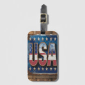 Lichtend symbool van patriottisme bagagelabel (Voorkant (verticaal))