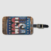 Lichtend symbool van patriottisme bagagelabel (Voorkant (horizontaal))