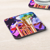 Lichtend Tuba met perspectief Bier Onderzetter (Linkerzijde)