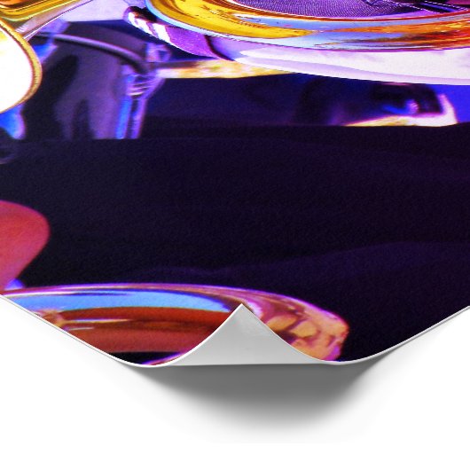 Lichtend Tuba met perspectief Poster (Hoek)