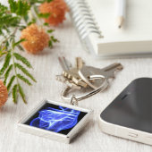 Lichtend uitzicht van het menselijk hart sleutelhanger (Zijkant)