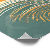 Lichtend Zon Boven Zon Illustratie Wall Art Poster (Hoek)