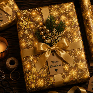 Lichtende Kerstwals Inpakpapier Vel