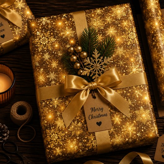 Lichtende Kerstwals Inpakpapier Vel