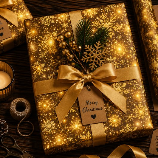 Lichtende Kerstwals Inpakpapier Vel