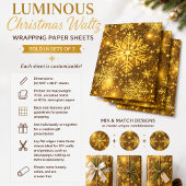 Lichtende Kerstwals Inpakpapier Vel