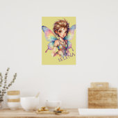 Lichtende Regenboog Beschermfee Poster (Keuken)