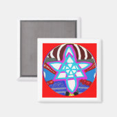 Lichtende ster - Karuna Reiki NOSA Magneet (Voorkant / Achterkant)