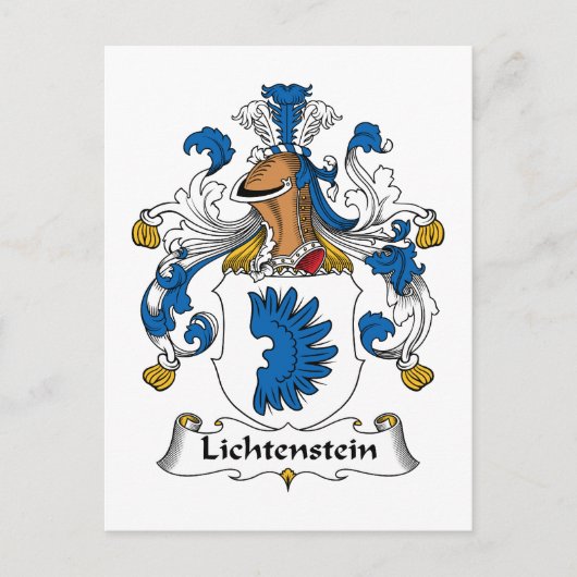 Lichtenstein Family Crest Briefkaart (Voorkant)