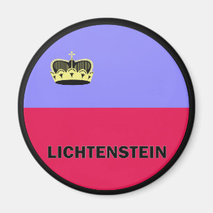 Lichtenstein Roundel-kwaliteitsvlag Magneet