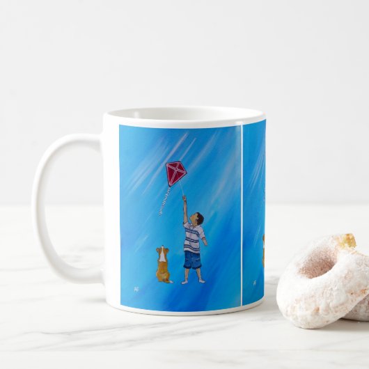 Lichter dan lucht Schilderij van Alfred Fox  Koffiemok (Met donut)