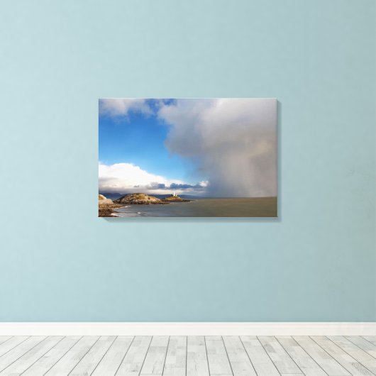 Lichter en naderend storm canvas afdruk (Insitu (Houten vloer))