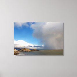 Lichter en naderend storm canvas afdruk