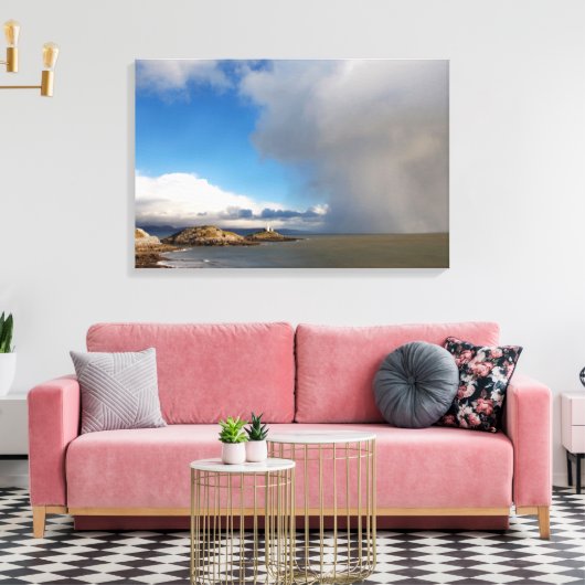 Lichter en naderend storm canvas afdruk (Insitu (Woonkamer))