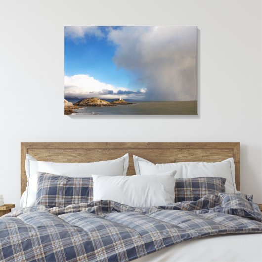 Lichter en naderend storm canvas afdruk (Insitu (Slaapkamer))