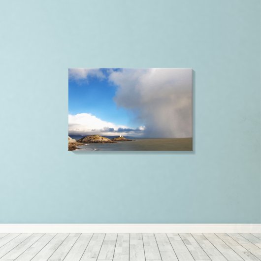 Lichter en naderend storm canvas afdruk (Insitu (Houten vloer))