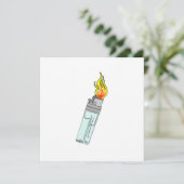 Lichter en vlam ontwerp kaart (Staand voorkant)