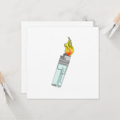 Lichter en vlam ontwerp kaart (Voorkant / Achterkant in situ)