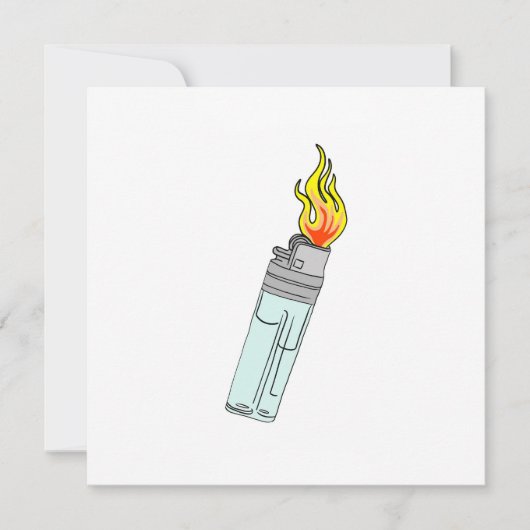 Lichter en vlam ontwerp kaart (Voorkant)