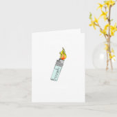 Lichter en vlam ontwerp kaart (Gele Bloem)