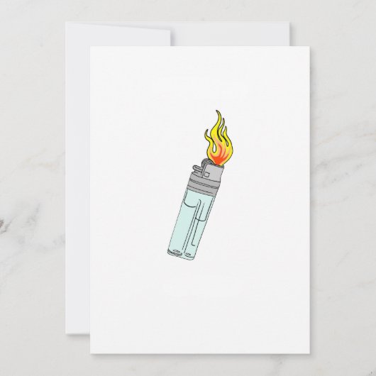 Lichter en vlam ontwerp kaart (Voorkant)