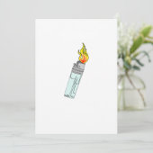 Lichter en vlam ontwerp kaart (Staand voorkant)